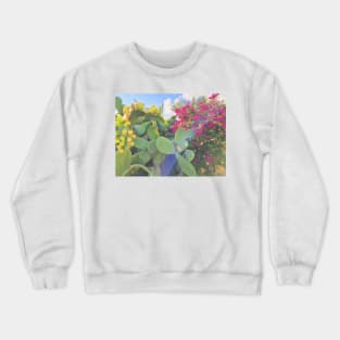 Mediterranean Flora Crewneck Sweatshirt